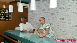 Maira Dimov's wild anal train with two well-hung studs