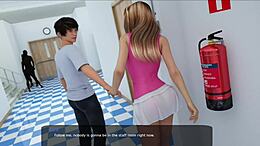 Beautiful MILF goes wild at the university with big cock