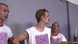 Tatiyana Foxx’s hardcore interracial gang bang with double penetration and facial