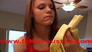 Teen babe gives POV jerk off instructions in femdom webcam video