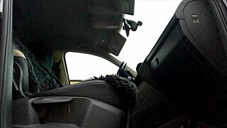 Dominant top swallows cum in public