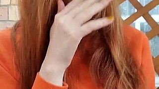 Aliceginger's fetish for smoking in a steamy video