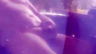 Chubby gay masturbates in panties