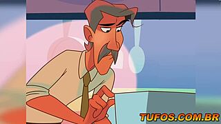 Novinha's tanned asshole in this dirty hentai video