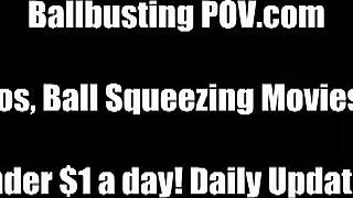 Femdom punishment: Ballbusting and humiliation