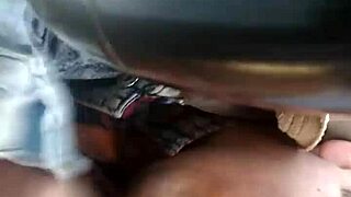 Watch a transsexual Latina give a deepthroat blowjob in a car