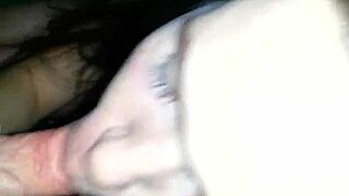 Russian girl gets a full facial from a man