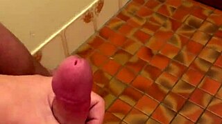 Horny guy slows down jerking off for cumshot