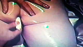 Candlelit anal play with a banana and toys