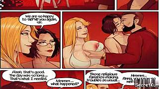 Cartoonish sex dolls with big asses and cocks take on a threesome