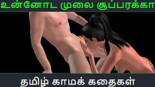 Tamil audio sex story - Unnoda Mulai Superakka - Hentai cartoon video of Indian girl's sexual fun