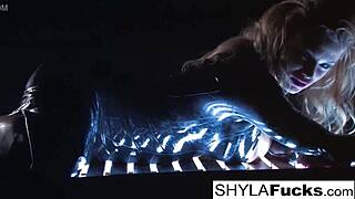 Shyla Stylez's hot solo performance with a cigarette