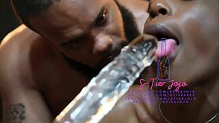 Experience the ultimate pleasure of oral sex with a black stud
