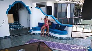 Poolside pleasure with a hot threesome