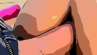 Animated video of unknown man violating my mother's privacy, wearing my underwear, and unapologetically pleasuring her anus