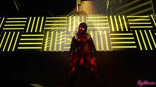 Erana's cyberpunk-themed animation features an equine penis and shemale Hentai art.