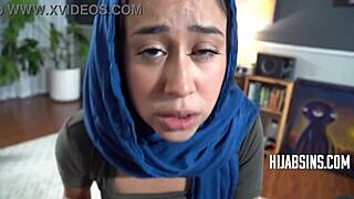 Arab step-sister craves sex education from her older step-brother