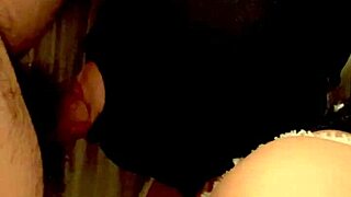 Asian amateur wife gives masked man a blowjob
