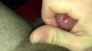 Abdominal male masturbation with a messy finish