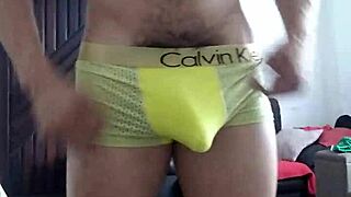 Young solo boy explores gay sex in front of camera