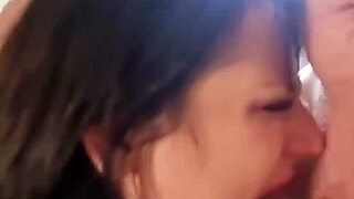 Deepthroat and ass licking for a gagged teen