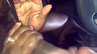 Sloppy blowjob in a car