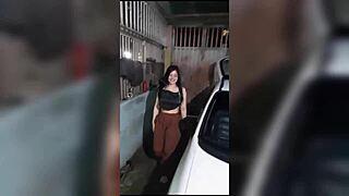 Amateur European girl gets penetrated by friend and filled with semen