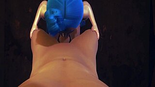 Experience a Japanese cartoon babe's deepthroat in 3D