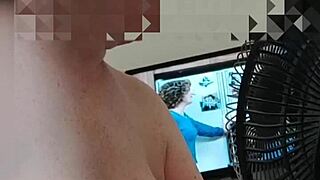 Hidden German housewife's saggy breasts exposed online