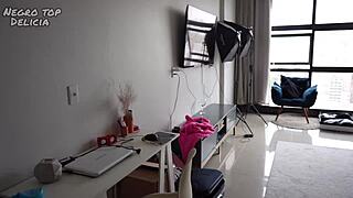Interracial amateur couple explores cuckold fantasy with kinky girlfriend