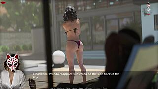 Ms. Denver's five assists a sunscreen-applying milf outdoors