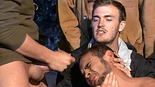 Gay men reach new heights of pleasure in loud group sex
