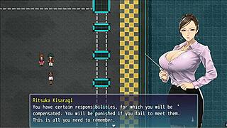Apostle Hentai game: Voluptuous Asian girl in red lingerie
