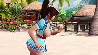 Mai Shiranui's seductive gravure session in a beach-themed studio