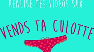 French amateur masturbates with big dildo and sells panties - ChatteSweet-Cat