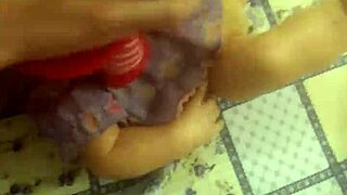 A teenage Brazilian amateur gives a black amateur a blowjob