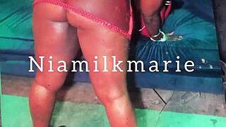 Black beauty's solo masturbation session after a delay