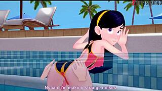 Watch Violet Parr's incredible pool adventure in animated POV