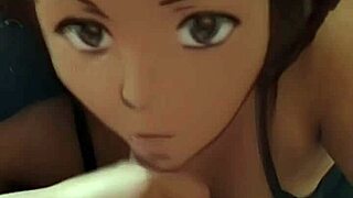 Latina escort gives homemade blowjob to huge Asian cock