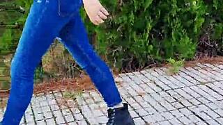 Barefoot stroll in the hottest attire on the streets