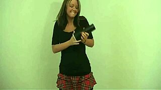 Kayden Krush strips and pleasures herself with a fleshlight
