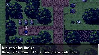 Natsuki's nighttime forest urination in the Hentai game