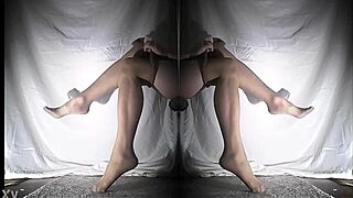 Weird and kinky nylon play with stockings