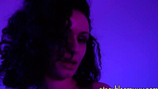 Stacy Bloom pleasures herself with a vibrator on a desk and reaches climax