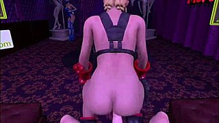 Virtual reality cosplay adventure with a busty bunny riding a virtual cock