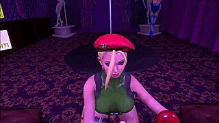 Virtual reality cosplay adventure with a busty bunny riding a virtual cock