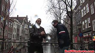 Amateur Amsterdam escort gets covered in cum after deep throat session