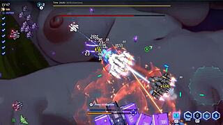 Seductive anime striptease with explosive action