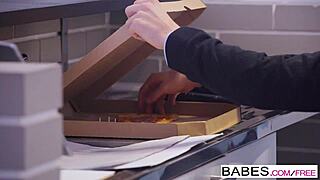 Blonde bombshell and stud go office wild in hardcore clip
