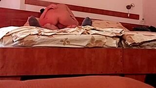 Hardcore fucking with a creampie finish in a hotel room